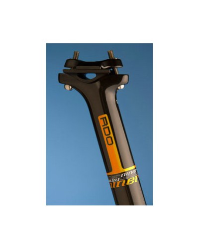 NINER Seatpost Carbon RDO Comfort, black, 31,6 mm, 400 mm, orange decals