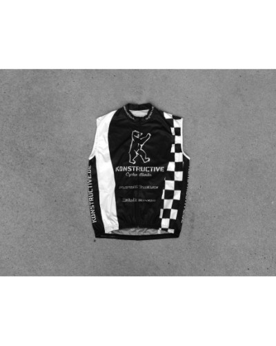 Konstructive Team Clothing, cycling vest, black and white style, size small