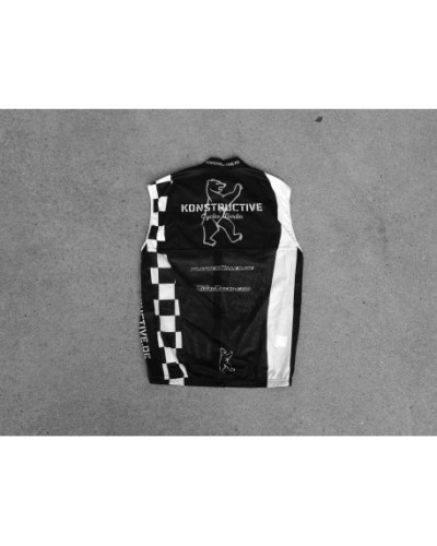 Konstructive Team Clothing, cycling vest, black and white style, size medium