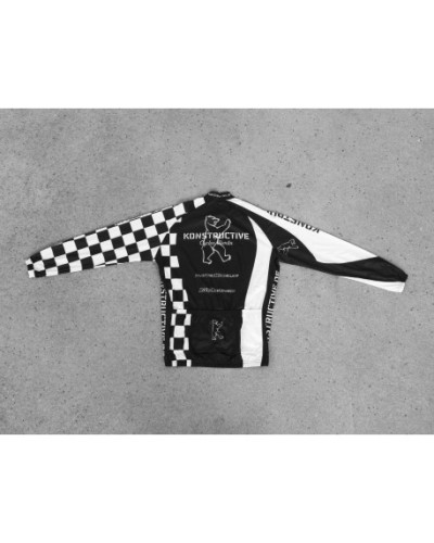 Konstructive Team Clothing, cycling wind jacket, black and white style, size small