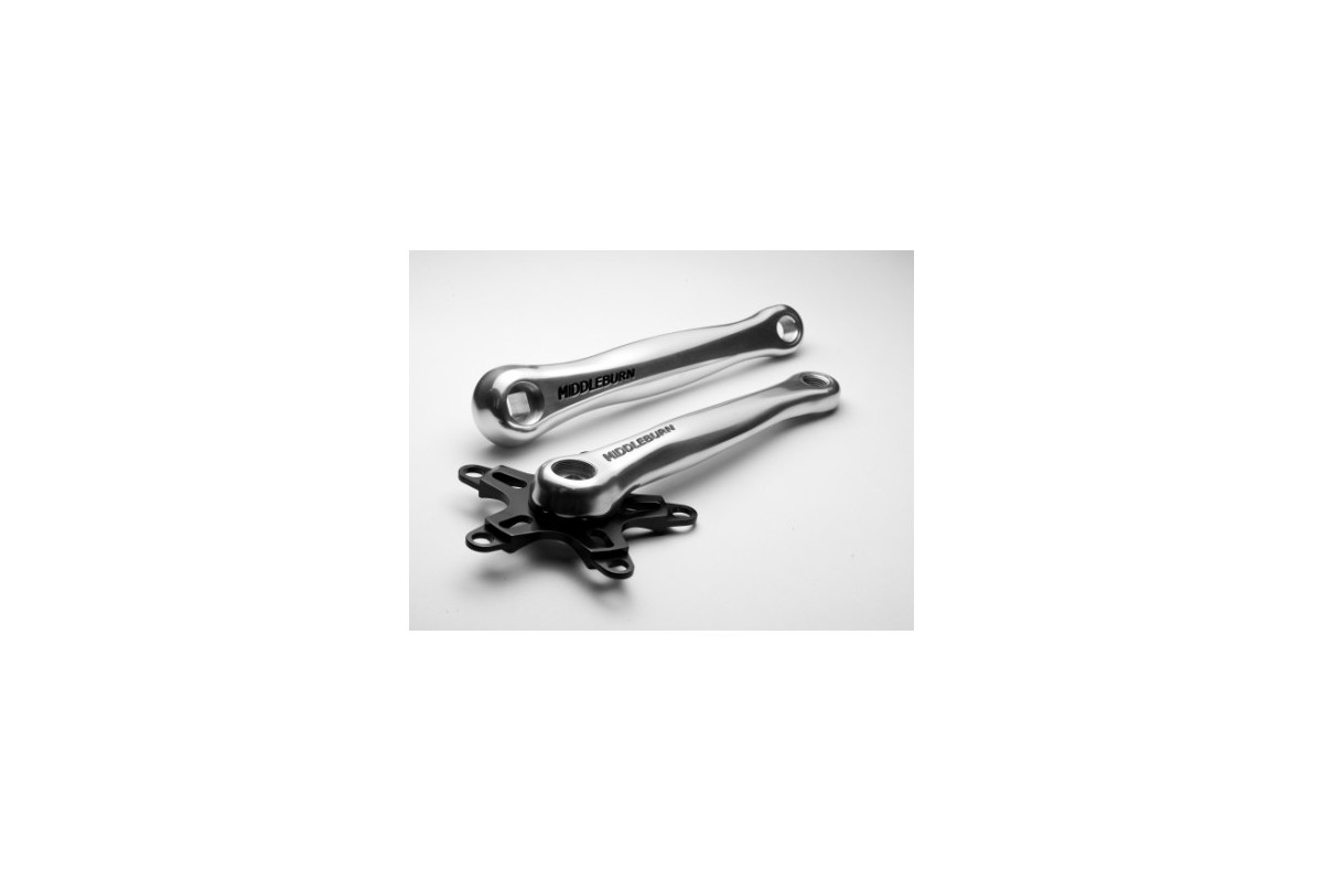 Middleburn RO1 Square-Taper Road Cranks without Spider and Chainrings, black