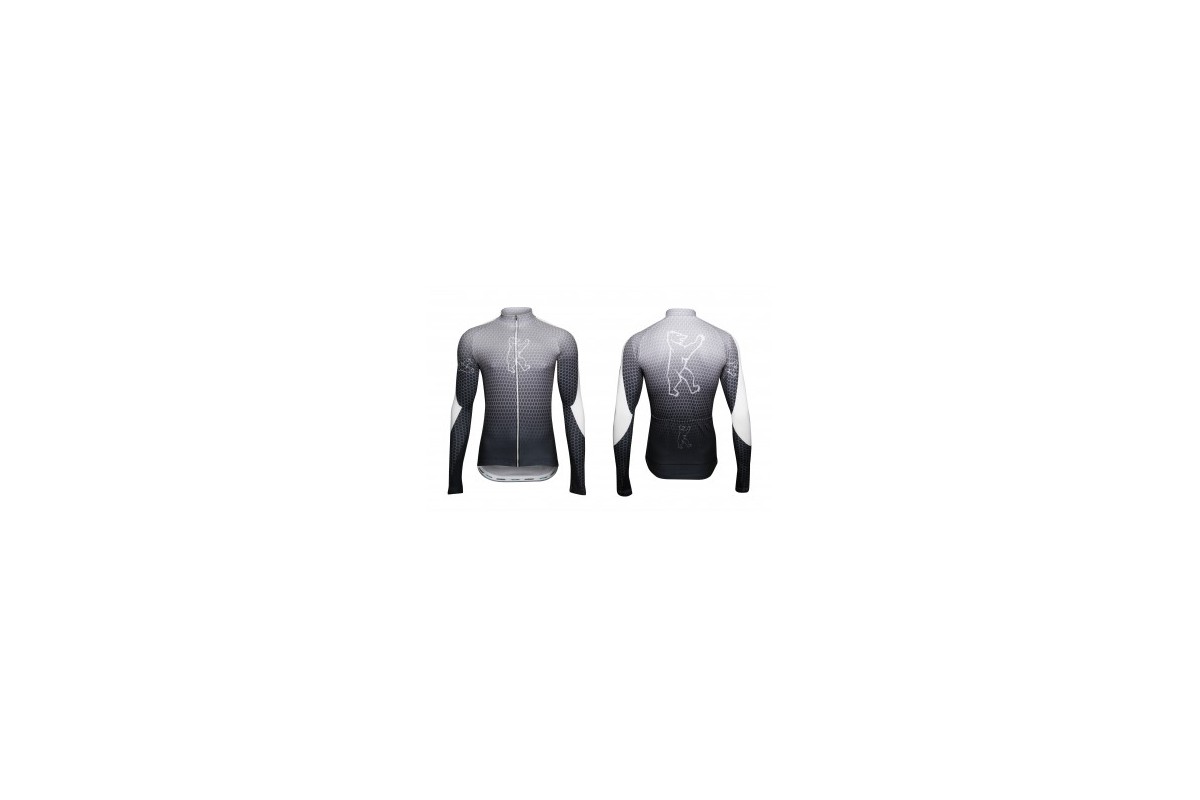 Konstructive Clothing, mens cycling jersey, long sleeved, "Nano Carbon" style, Größe / size small