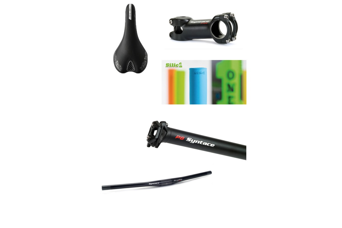 Syntace alloy stem, handle bar and seatpost Seat Selle Italia SLR SL, SilicONE Grips