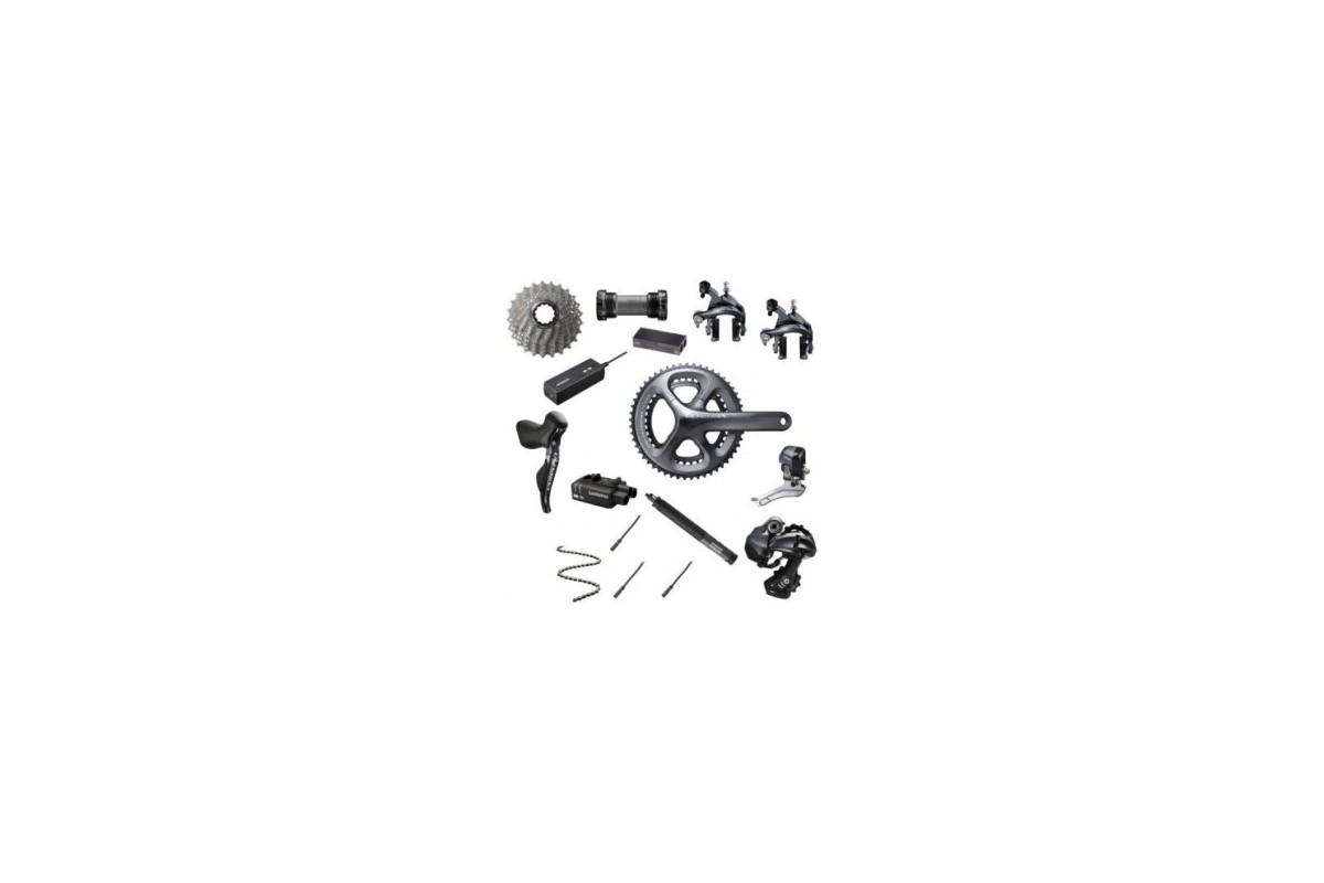 Shimano Ultegra DI2, 2 x 11, disc brakes, shifters, drivetrain