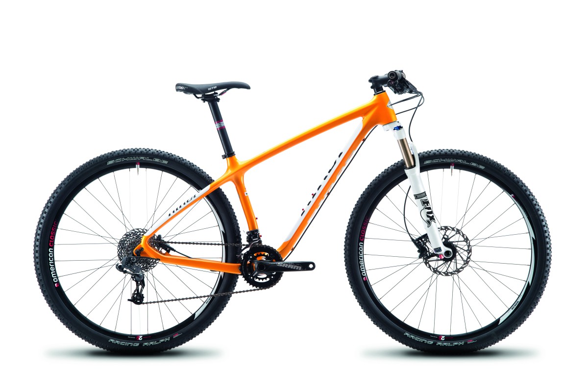NINER Air 9 Carbon, Large, Orange/White with SunRace, Rock Shox SID WC, American Classic Wheels, Niner Components