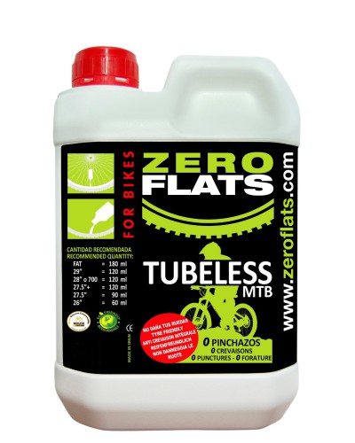 Zero Flats PLATTENKILLER Tubeless Dichtmittel Reifendruck bis 5 Bar 5 Liter