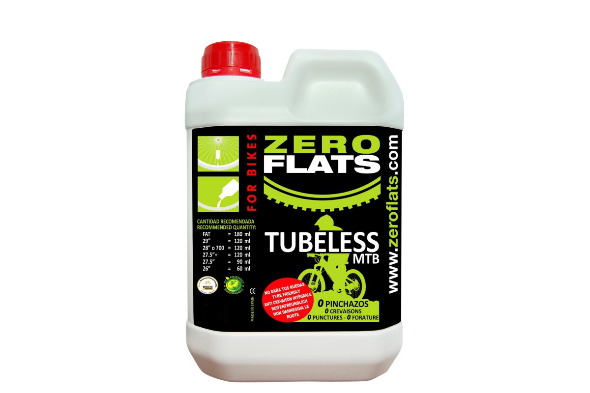 Zero Flats PLATTENKILLER Tubeless Dichtmittel Reifendruck bis 5 Bar 5 Liter